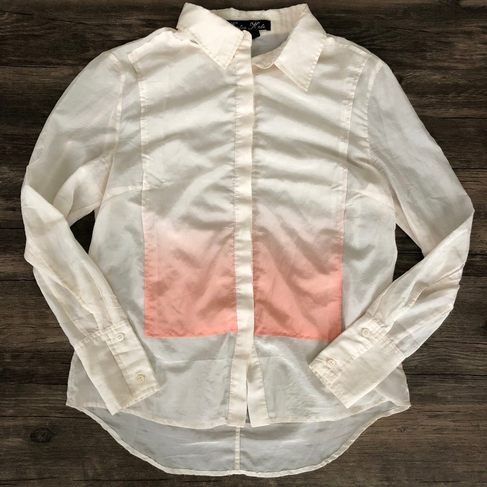 Winter Kate Ombre Button Down Sz XS
